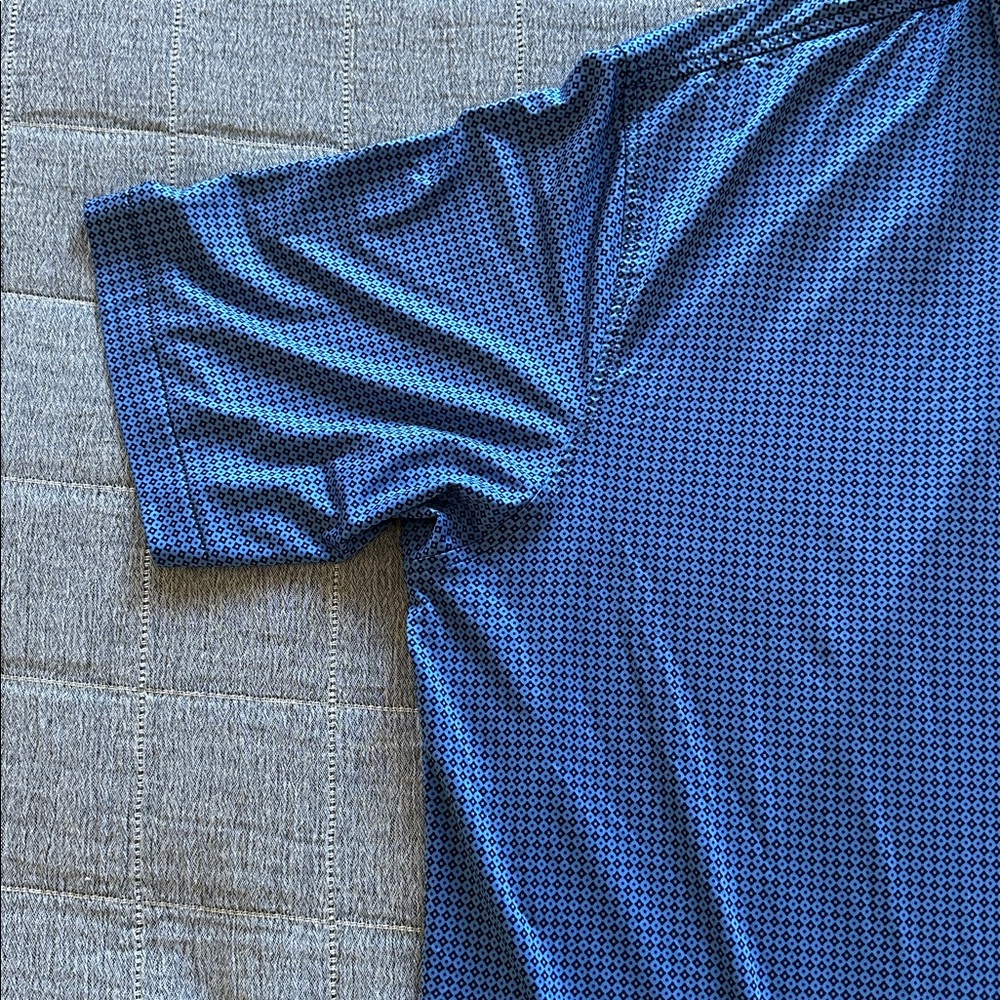 Peter Millar Blue Patterned Polo - image 3